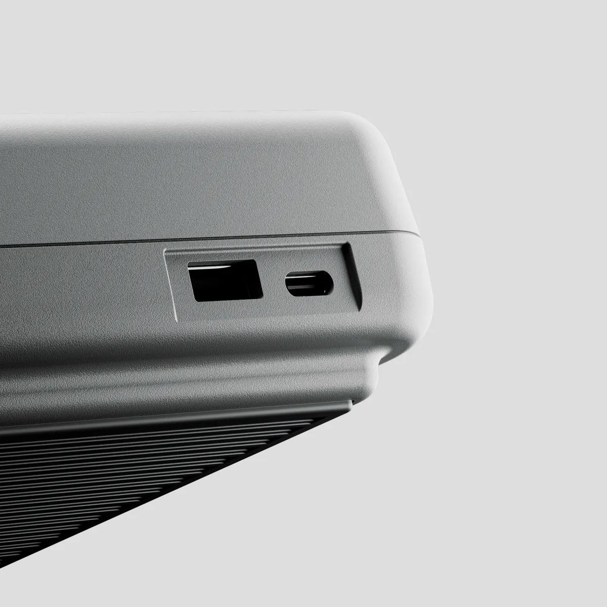Close-up of the back of the Analogue Super Nt+ showing its new USB-A and USB-C ports